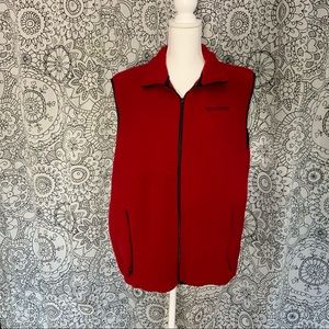 Wisconsin Badgers Red Zip Up Fleece Vest